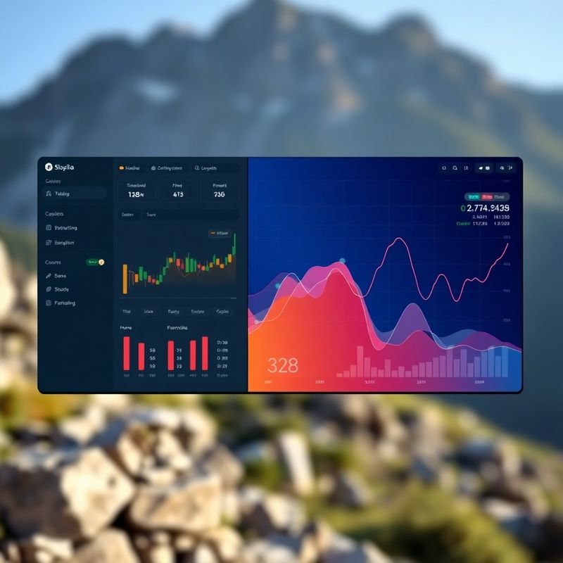 Slate-profesionalen nadzorni panel platforme z grafi in signali